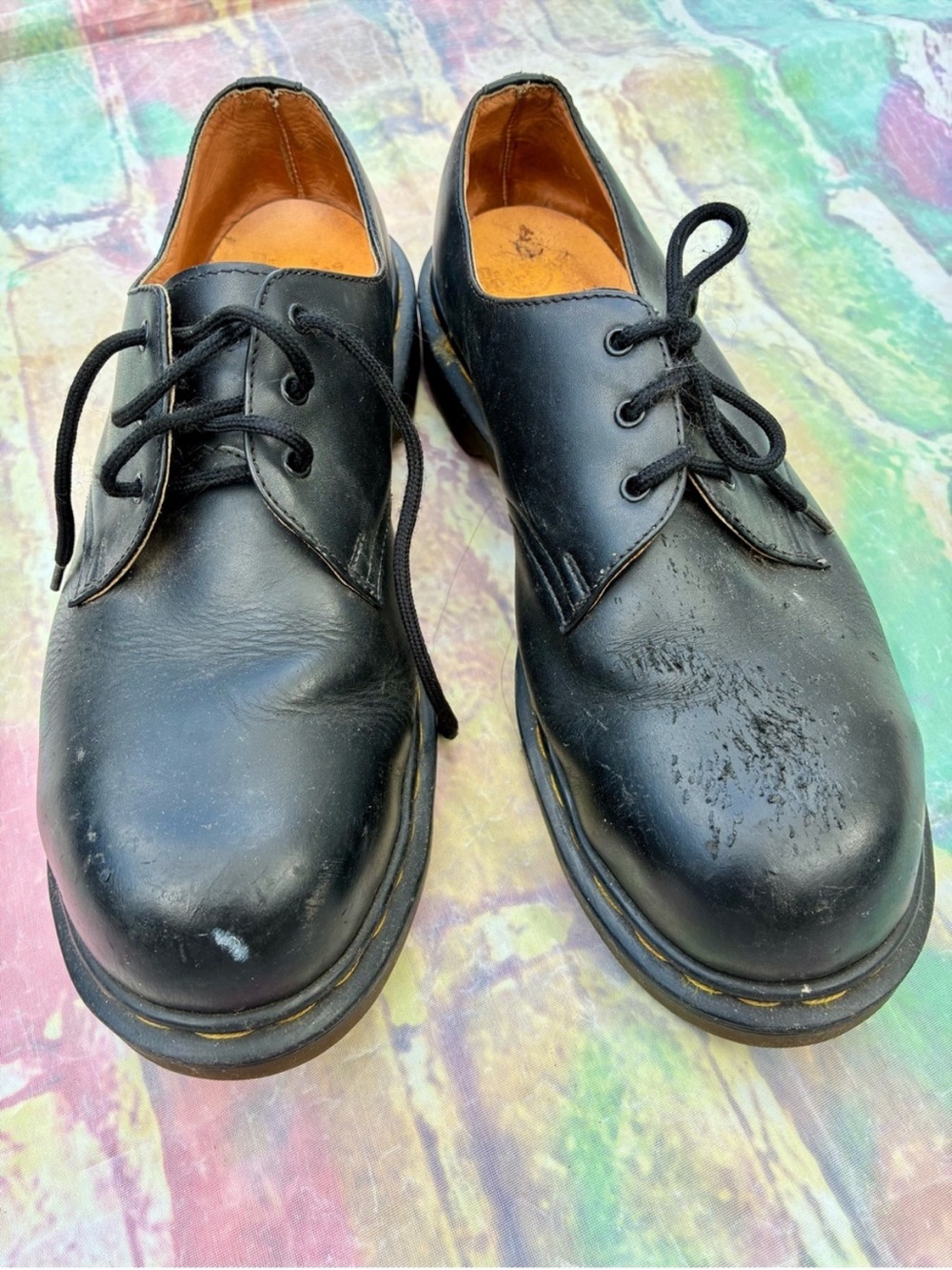Dr. Marten’s steel toe Black Men's Leather Lace-Up Shoes